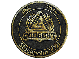Нашивка | GODSENT (Gold) | Stockholm 2021