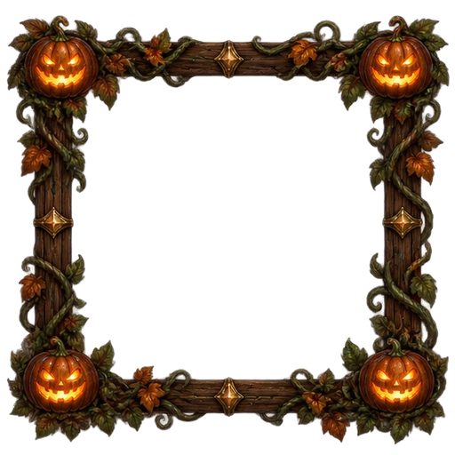 Оформление | Card Border · Living Pumpkin Night