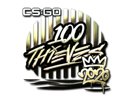 Наклейка | 100 Thieves (Gold) | 2020 RMR