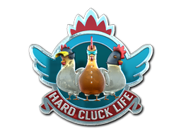 Наклейка | Hard Cluck Life (Foil)