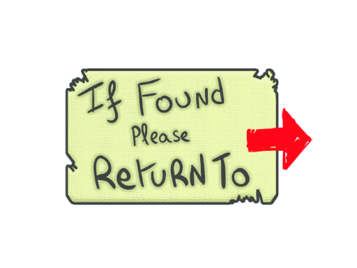 Наклейка | Please Return To