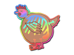 Наклейка | Poorly Drawn Chicken (Holo)
