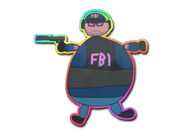 Наклейка | Poorly Drawn FBI (Holo)